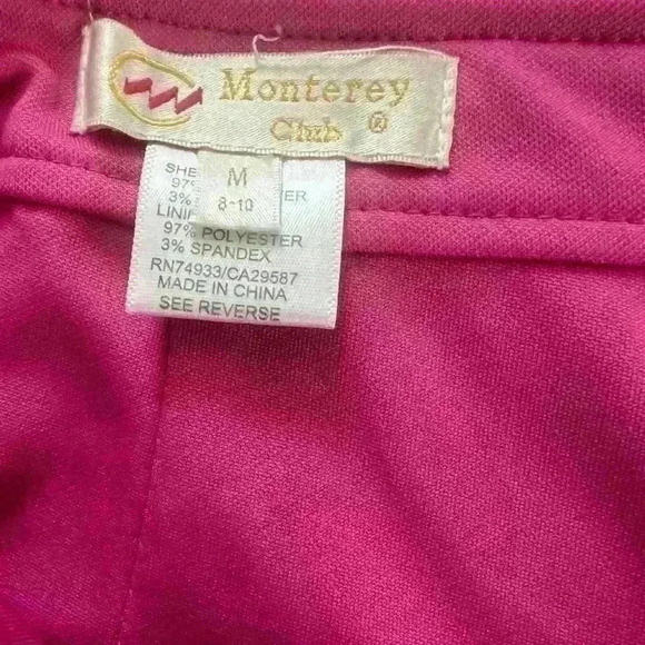 Monterey Club Women’s Pink Golf Skorts Size Medium - Picture 4 of 6